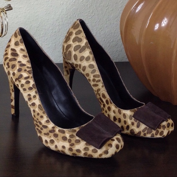 Elizabeth and James Shoes - Elizabeth and James Cow Hide Leopard Heels